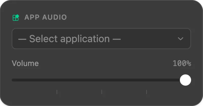 App Audio node — Splitwave audio routing