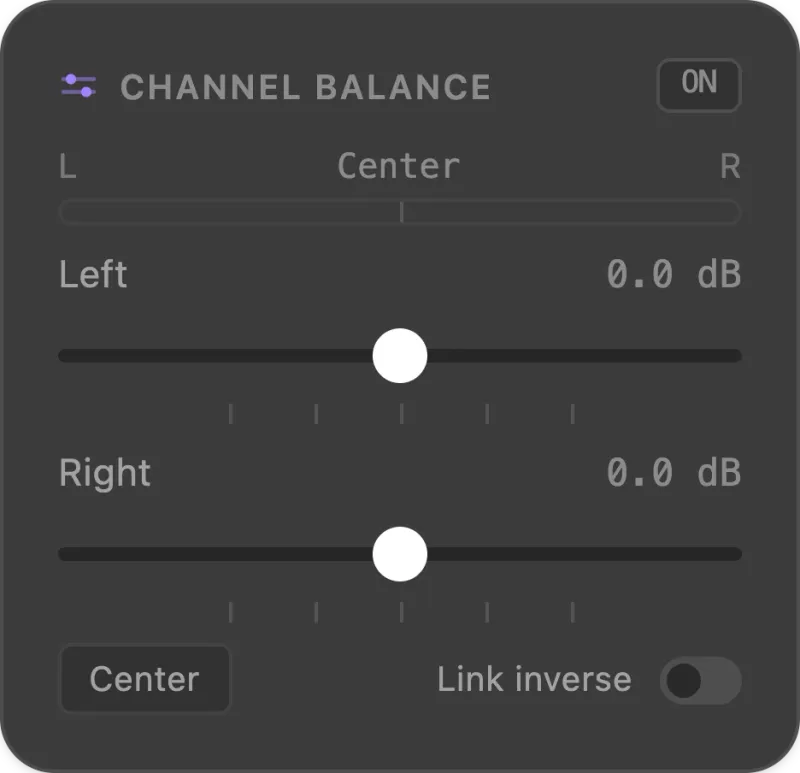 Channel Balance node — Splitwave audio routing