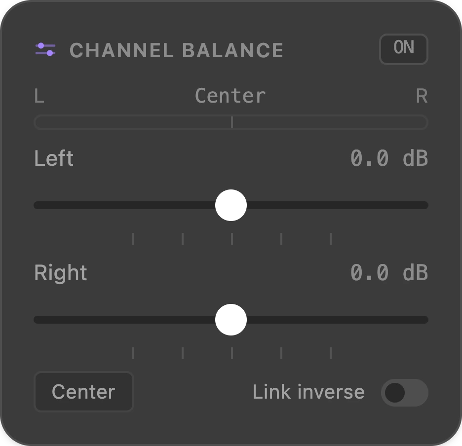 Channel Balance node — Splitwave audio routing