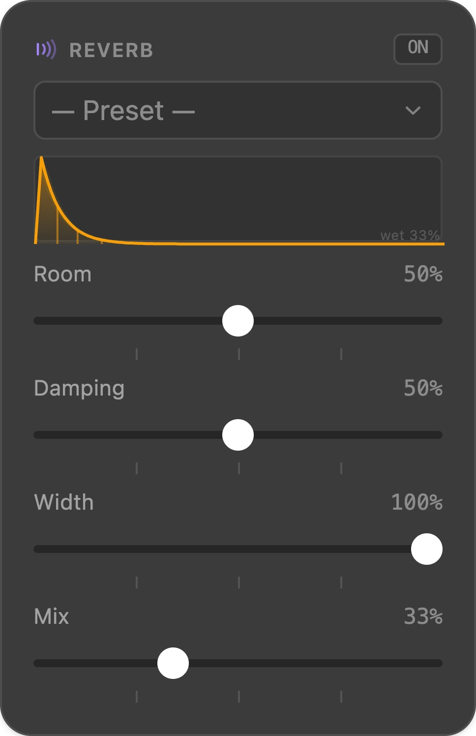 Reverb node — Splitwave audio routing