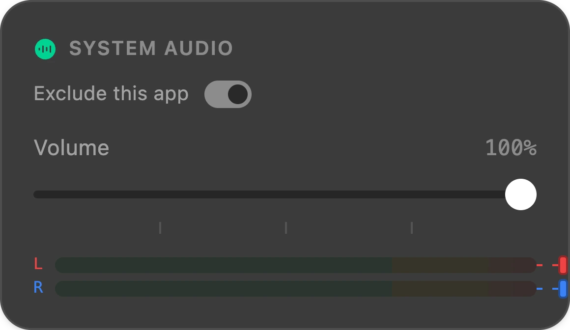 System Audio node — Splitwave audio routing